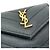 Autre Marque Cartera de piel Saint Laurent Cassandra tri-fold Verde - vista 13