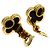 Van Cleef & Arpels Vintage Alhambra Onyx Ohrringe - Ansicht 3