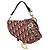Christian Dior Saddle Logo Embroidered Canvas Medium Bordeaux - vista 2