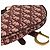 Christian Dior Saddle Logo Embroidered Canvas Medium Bordeaux - vista 7