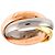 Anillo Cartier Trinity Medium MM #50 Rosa Blanco Amarillo - vista 2
