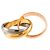 Anillo Cartier Trinity Medium MM #50 Rosa Blanco Amarillo - vista 3