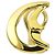 Autre Marque Orecchino a clip Crescent Moon di Tiffany & Co. in oro giallo 18K