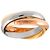 Cartier Trinity Ring Pink Weiß Gelb - Ansicht 2