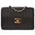 Chanel Vintage Classic Single Flap Vertical Quilt Lambskin Jumbo Nero