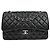 Chanel Vintage Classic Double Flap Quilted Lambskin Jumbo Nero