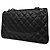 Chanel Vintage Classic Double Flap Quilted Lambskin Jumbo Nero - vista 2