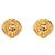 Chanel Coco Mark Vintage Runde Ohrringe Golden - Ansicht 2