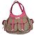 Christian Dior Monogram Canvas und Leder Schultertasche Braun Pink
