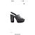 Chanel Sandali platform in pelle verniciata nera con logo CC Nero - vista 2