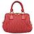 Miu Miu Madras Bowler Matelasse Leather Medium Rosso
