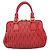 Miu Miu Madras Bowler Matelasse Leather Medium Rosso - vista 2