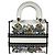 Christian Dior Lady Delight Small Canvas Tasche Weiß Mehrfarben - Ansicht 3