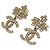 Pendientes de clip Chanel Coco Mark Dorado