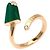 Bulgari Anello Bvlgari Gelati in Malachite e Diamanti in Oro Rosa 18K - vista 2