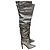 IRO Silberne Glitzer-Stiefel mit Raffung