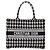 Christian Dior Book Houndstooth Canvas Medium Nero