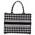 Christian Dior Book Houndstooth Canvas Medium Nero - vista 2