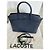 Borsa Lacoste in pelle testurizzata blu navy - vista 8