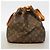 Noe Borsa a tracolla Louis Vuitton Monogram Petit Noé Marrone - vista 11