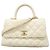 Coco Handle Borsa Chanel in pelle di vitello martellata bianca Bianco