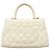 Coco Handle Borsa Chanel in pelle di vitello martellata bianca Bianco - vista 12