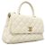 Coco Handle Borsa Chanel in pelle di vitello martellata bianca Bianco - vista 2