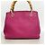 Sac à main Gucci Bamboo en cuir violet - vue 12