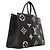 Borsa Tote Louis Vuitton Monogram Empreinte Bicolor OnTheGo MM Nero Beige - vista 2