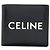 Céline Portafoglio in pelle bi-fold con logo Celine da uomo Nero