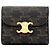 Céline Celine Small Flap Wallet Triomphe Dark brown