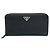 Cartera larga Prada en piel negra Negro