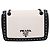 Borsa a tracolla con catena PRADA in pelle Bianco Nero Auth mr2939A - vista 13