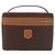 Céline Necessaire per cosmetici CELINE Macadam Vanity PVC Brown Gold Tone Auth ki6895M Marrone - vista 13