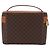 Céline Necessaire per cosmetici CELINE Macadam Vanity PVC Brown Gold Tone Auth ki6895M Marrone - vista 2