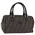Borsa a mano FENDI Zucca Canvas PVC Nero Marrone Auth ka6311