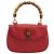 Borsa a Mano GUCCI Bamboo Pelle Rossa Oro 000 1227 0633 Auth ep16228A Rosso D'oro - vista 13