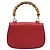 Borsa a Mano GUCCI Bamboo Pelle Rossa Oro 000 1227 0633 Auth ep16228A Rosso D'oro - vista 2