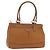 Bolsa Tote Coach em Couro Marrom Prata Auth 204986A