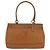 Bolsa Tote Coach em Couro Marrom Prata Auth 204986A - vista 13