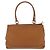 Bolsa Tote Coach em Couro Marrom Prata Auth 204986A - vista 2