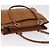 Bolsa Tote Coach em Couro Marrom Prata Auth 204986A - vista 6