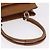 Bolsa Tote Coach em Couro Marrom Prata Auth 204986A - vista 7