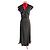 Autre Marque New York & Company Maxi-Kleid mit Polka Dots - Schwarz-Weiß