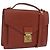 Borsa a mano LOUIS VUITTON Epi Monceau 28 Brown M52123 LV Auth BA15521 Marrone
