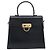 Borsa Salvatore Ferragamo Gancini in pelle 2way Nero Oro Auth ka6377 D'oro - vista 13