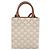 Céline Borsa a mano CELINE Macadam Vertical Cabas PVC 2way Avorio Tono Oro Auth 205927M Crudo - vista 2