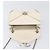 Borsa Small Flap CHANEL Macro Chevron in pelle Caviar Bianca Argento CC Auth ka6412V Bianco - vista 23