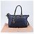 Borsa a mano Miu Miu Vitellolux 2way Navy Gold Auth 206095M D'oro Blu navy - vista 12