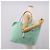Borsa Tote Tiffany & Co. Camoscio Blu Turchese Argento Auth 206280A - vista 25